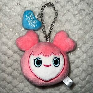 TWICE Momo Keychain Plush Keychain Pink/Blue JYP Once Day RARE Official